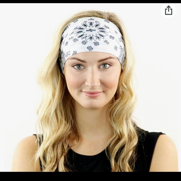 Hoo Rag & Bandana black and white headband mask buff motorcycle accessories - Picture 6 of 7